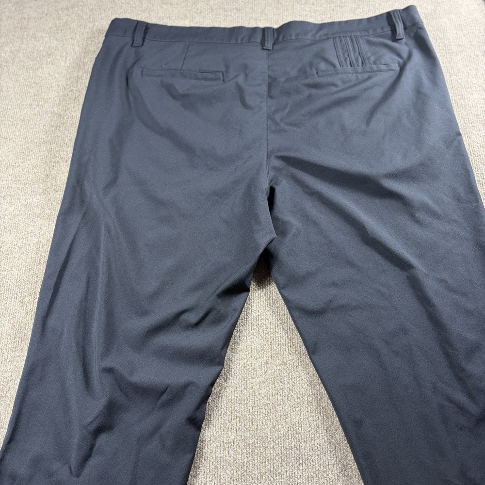 Adidas Pants Performance Black Mens Size 40x 30 Golf Casual Logo Pockets Stretch - Picture 6 of 9